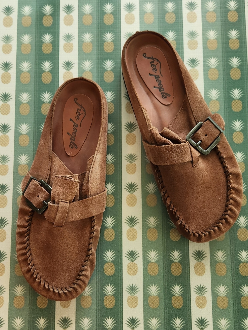 Free People After Rising Mule in Sunset Sand Suede - Picture 2 of 7